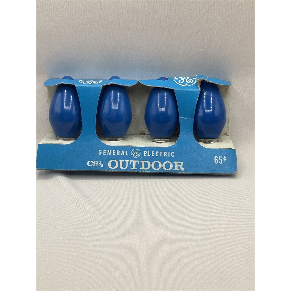 Vintage GE C 9.5 Blue Replacement Bulbs Christmas Lamps Holiday Lights